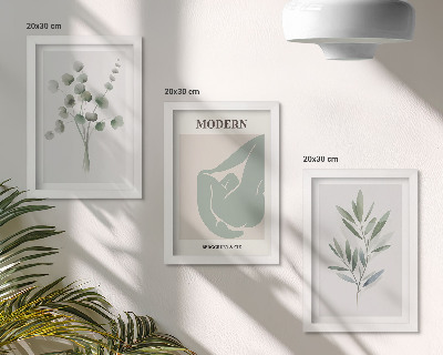 Posterpaket Växtmotiv i delikata gröna nyanser