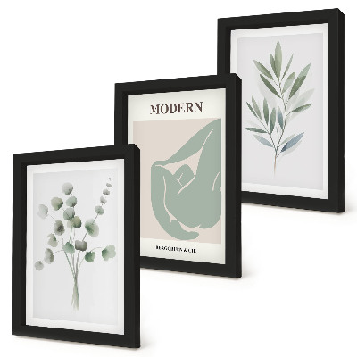 Posterpaket Växtmotiv i delikata gröna nyanser
