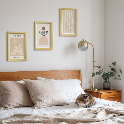 Posterpaket Snygga abstrakta kompositioner i beige nyanser