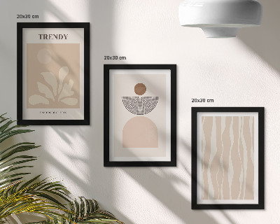 Posterpaket Snygga abstrakta kompositioner i beige nyanser