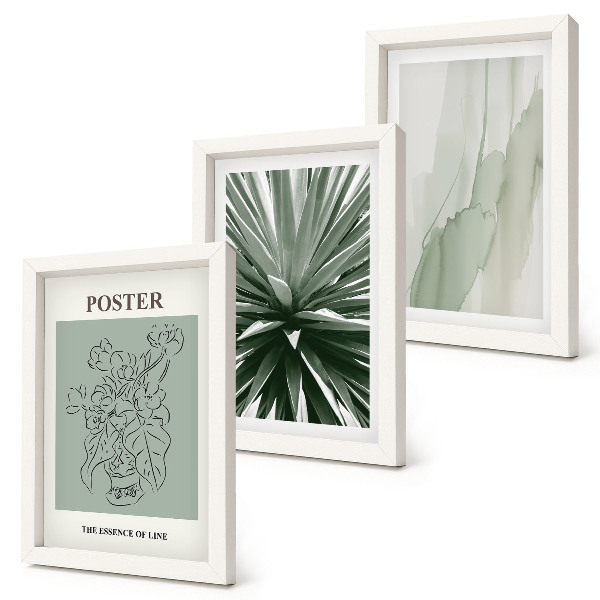 Posterpaket Växtmönster i nyanser av grönt och beige