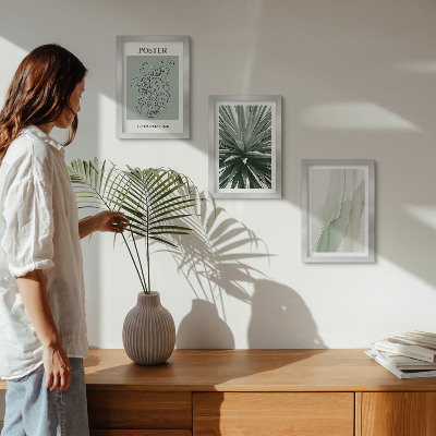 Posterpaket Växtmönster i nyanser av grönt och beige