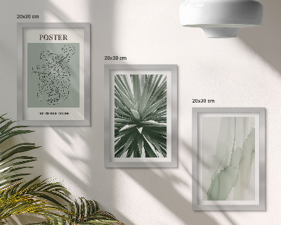 Posterpaket Växtmönster i nyanser av grönt och beige