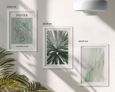 Posterpaket Växtmönster i nyanser av grönt och beige