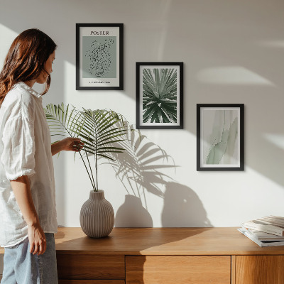 Posterpaket Växtmönster i nyanser av grönt och beige