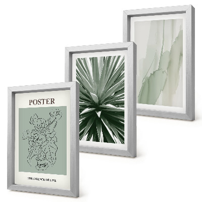 Posterpaket Växtmönster i nyanser av grönt och beige