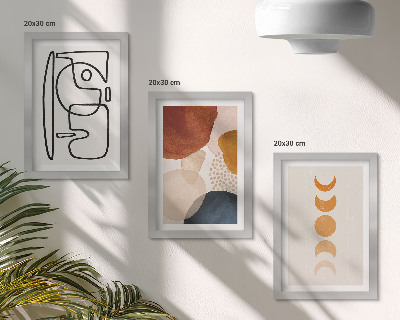 Posterpaket Abstrakta former och färger trendiga dekorationer
