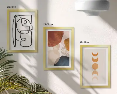 Posterpaket abstrakta former och färger i trendig design