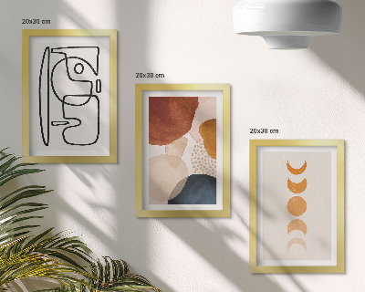 Posterpaket Abstrakta former och färger trendiga dekorationer