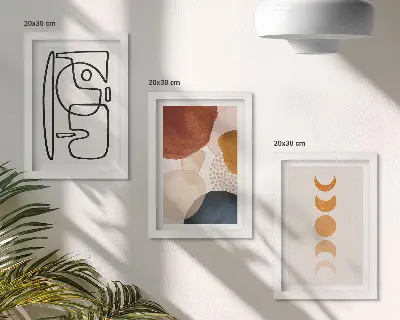 Posterpaket abstrakta former och färger i trendig design