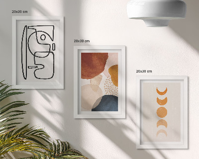 Posterpaket Abstrakta former och färger trendiga dekorationer