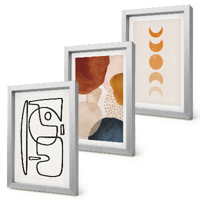 Posterpaket Abstrakta former och färger trendiga dekorationer
