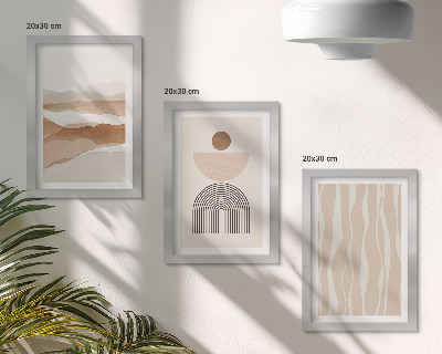 Posterpaket Abstrakt landskap, naturliga former och geometri