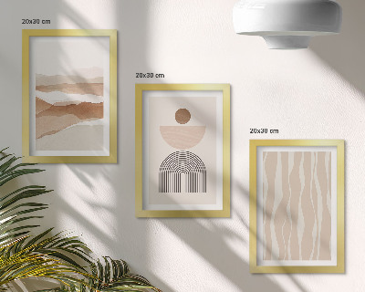 Posterpaket Abstrakt landskap, naturliga former och geometri
