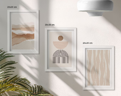 Posterpaket Abstrakt landskap, naturliga former och geometri