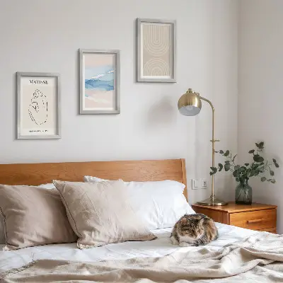 Posterpaket linjer och vågor i pastellfärger med minimalistisk accent