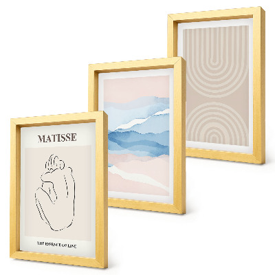 Posterpaket Linjer och vågor i pastellfärger med en minimalistisk accent
