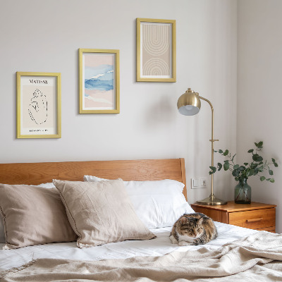 Posterpaket Linjer och vågor i pastellfärger med en minimalistisk accent