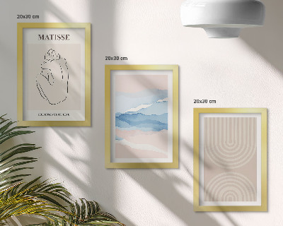 Posterpaket Linjer och vågor i pastellfärger med en minimalistisk accent