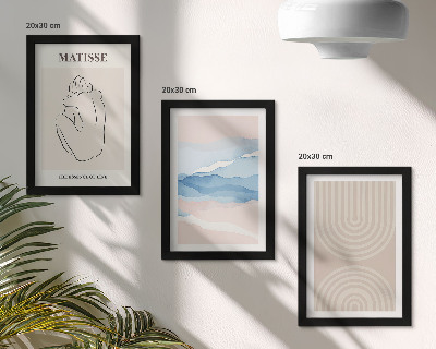 Posterpaket Linjer och vågor i pastellfärger med en minimalistisk accent