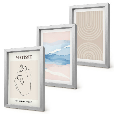 Posterpaket Linjer och vågor i pastellfärger med en minimalistisk accent
