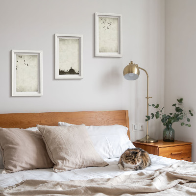 Posterpaket Flygande fågelflock i minimalistisk stil