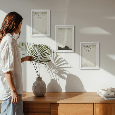 Posterpaket Flygande fågelflock i minimalistisk stil