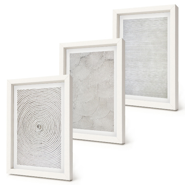 Triptyk tavla med ram Geometriska moderna kartongmönster