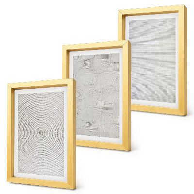 Triptyk tavla med ram Geometriska moderna kartongmönster
