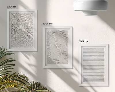 Triptyk tavla med ram Geometriska moderna kartongmönster