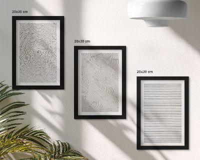 Triptyk tavla med ram Geometriska moderna kartongmönster
