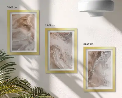 Posterpaket med abstrakt marmormönster i stenstruktur