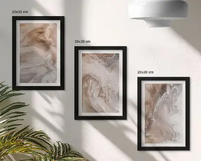Posterpaket med abstrakt marmormönster i stenstruktur