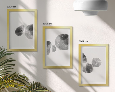Tavelvägg med 3 tavlor Färgfläckar abstrakt minimalistisk målning