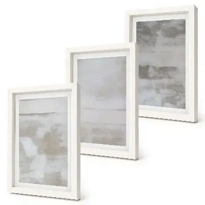 Triptyk med ram tavla med slitna texturer i modern industriell stil