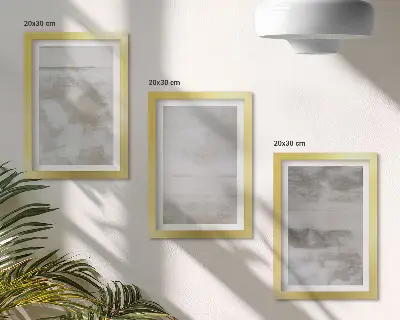 Triptyk med ram tavla med slitna texturer i modern industriell stil