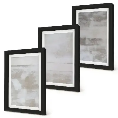 Triptyk med ram tavla med slitna texturer i modern industriell stil