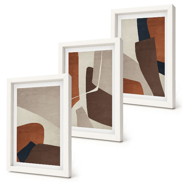 Posterpaket Abstraktion av strukturella former i modern stil