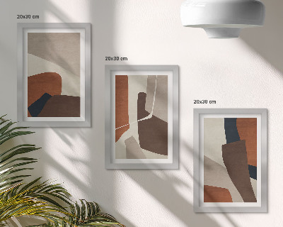 Posterpaket Abstraktion av strukturella former i modern stil