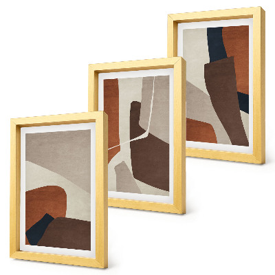 Posterpaket Abstraktion av strukturella former i modern stil
