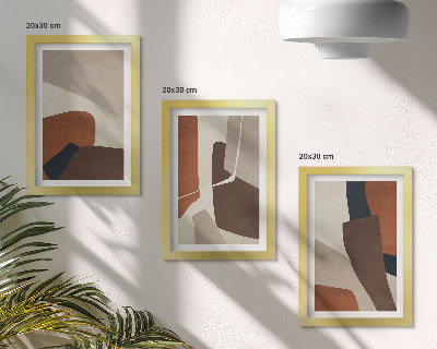 Posterpaket Abstraktion av strukturella former i modern stil