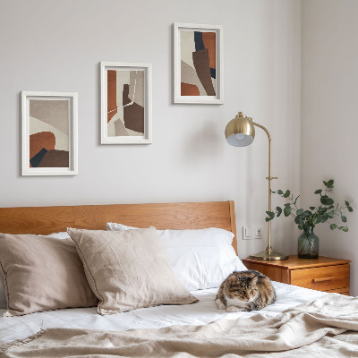 Posterpaket Abstraktion av strukturella former i modern stil