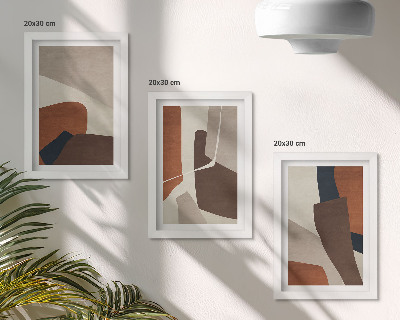 Posterpaket Abstraktion av strukturella former i modern stil