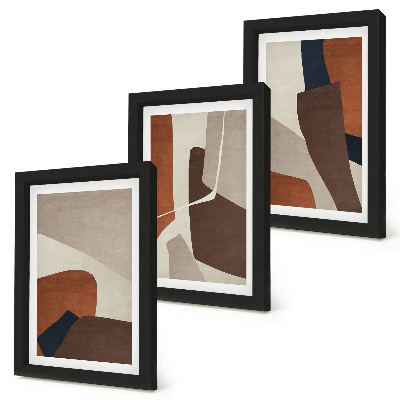 Posterpaket Abstraktion av strukturella former i modern stil