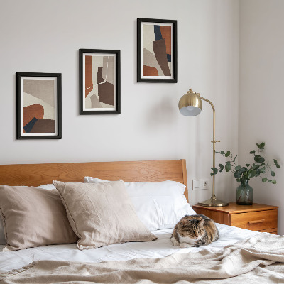 Posterpaket Abstraktion av strukturella former i modern stil