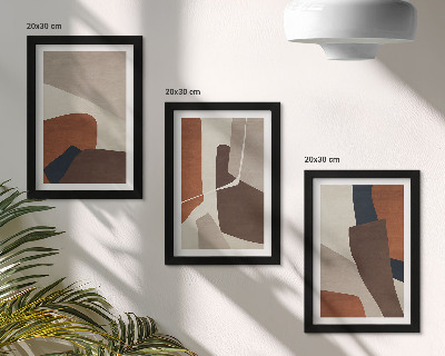 Posterpaket Abstraktion av strukturella former i modern stil