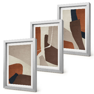 Posterpaket Abstraktion av strukturella former i modern stil