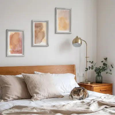 Posterpaket varma akvareller på duk med färgglada texturer