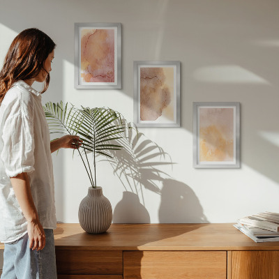 Posterpaket Varma akvareller på duk, färgglada texturer