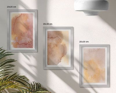 Posterpaket Varma akvareller på duk, färgglada texturer
